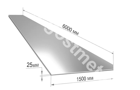 Лист г/к 25 мм 1500х6000