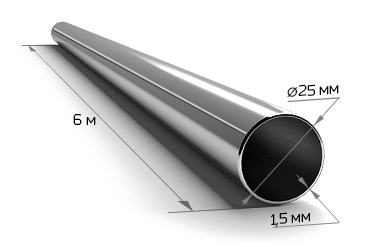 Труба электросварная 25х1,5 (6 м)